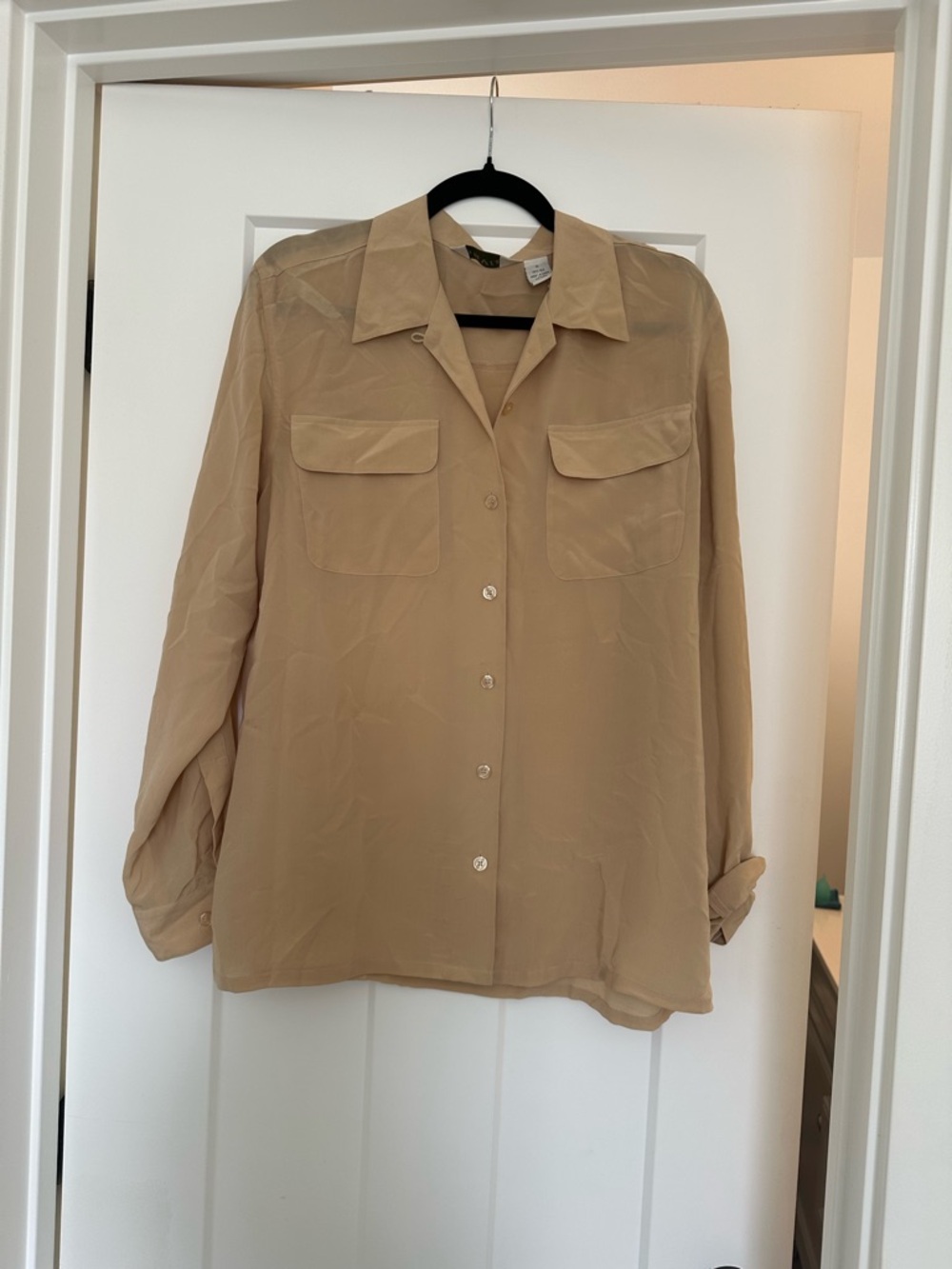 Orvis Beige Button-Down Shirt